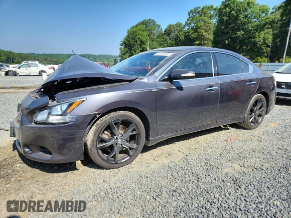 2013 Nissan Maxima SV with VIN 1N4AA5AP1DC844987, listed as a Copart auction lot 63761645 with 141,065 mi miles and Salvage title. Bid and sale history available at DreamBid. Image 1.