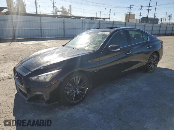 2020 Infiniti Q50 Pure with VIN JN1EV7AP5LM204983, listed as a Copart auction lot 80509274 with 13,029 mi miles and Salvage title. Bid and sale history available at DreamBid. Image 1.