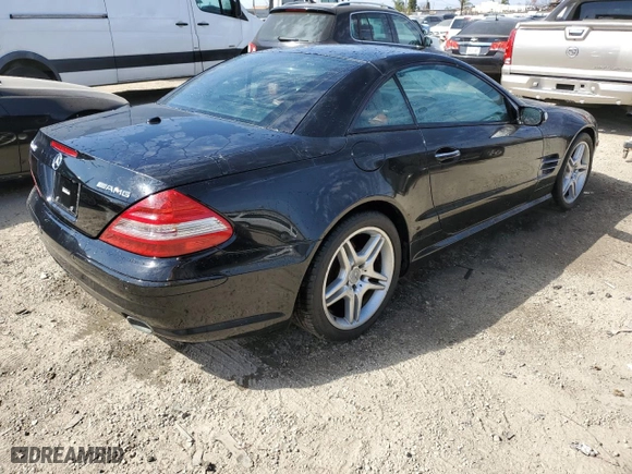 2007 Mercedes-Benz SL-Class 5.5L V8 with VIN WDBSK71F17F122774, listed as a Copart auction lot 47049575 with 0 mi miles and Salvage Title. Bid and sale history available at carsss.com. Image 3.