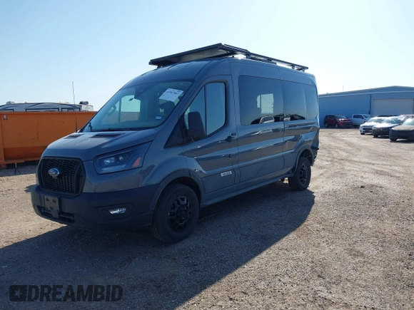 2023 Ford Transit Passenger XL with VIN 1FBAX9CG3PKB41256, listed as a IAAI auction lot 41967907 with 4,743 mi miles and . Bid and sale history available at DreamBid. Image 2.