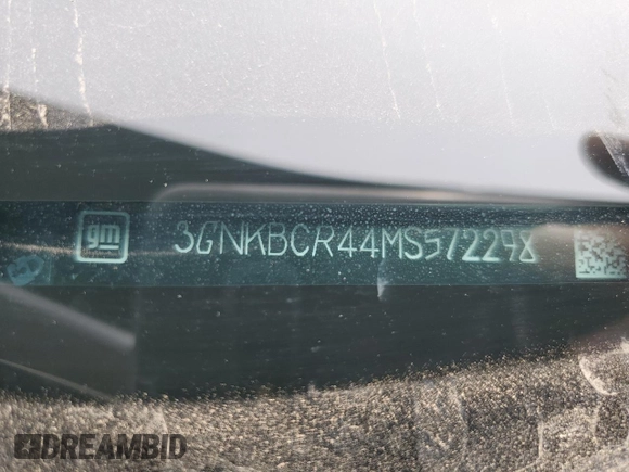 2021 Chevrolet Blazer LT with VIN 3GNKBCR44MS572298, listed as a Copart auction lot 54063235 with 43,635 mi miles and Salvage title. Bid and sale history available at DreamBid. Image 12.