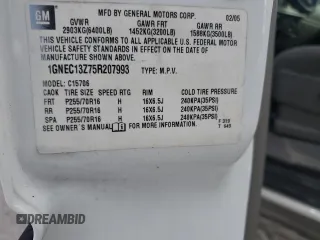 2005 Chevrolet Tahoe Police z VIN 1GNEC13Z75R207993, wystawiony jako Copart lot #44794545 z przebiegiem 150 192 mil mil oraz Tytuł czysty. Historia ofert i sprzedaży dostępna na DreamBid. Obrazek 13.