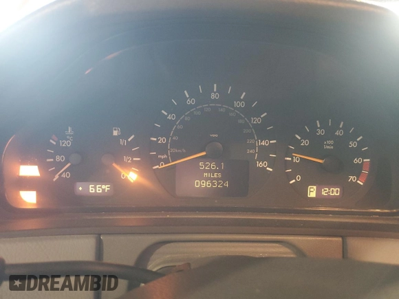 2000 Mercedes-Benz E-Class AWD with VIN WDBJF82J1YX029676, listed as a Copart auction lot 79412174 with 96,324 mi miles and Clean Title. Bid and sale history available at carsss.com. Image 9.