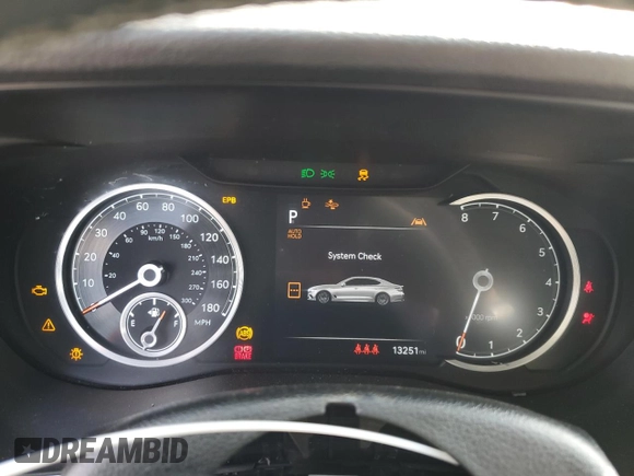 2025 Genesis G70 2.5T with VIN KMTG34SC1SU153729, listed as a Copart auction lot 51311795 with 13,251 mi miles and Salvage Title. Bid and sale history available at carsss.com. Image 9.