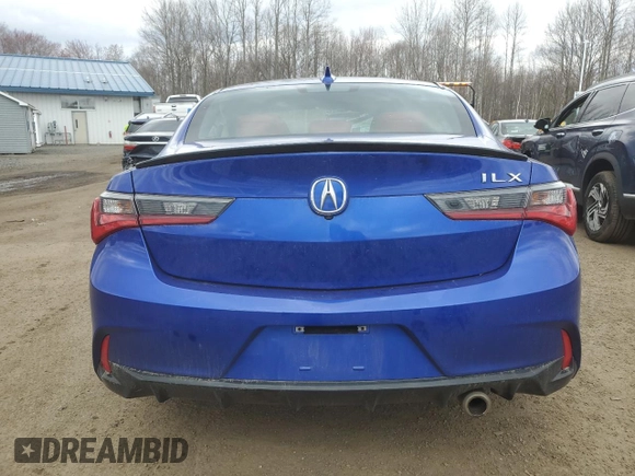2022 Acura ILX w/Premium/A-Spec Package with VIN 19UDE2F84NA002607, listed as a Copart auction lot 52875145 with 107,612 mi miles and Clean Title. Bid and sale history available at carsss.com. Image 6.