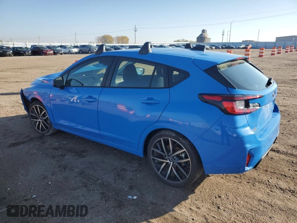 2024 Subaru Impreza Sport with VIN JF1GUAFC4R8231188, listed as a Copart auction lot 74211844 with 14,017 mi miles and Salvage Title. Bid and sale history available at carsss.com. Image 2.