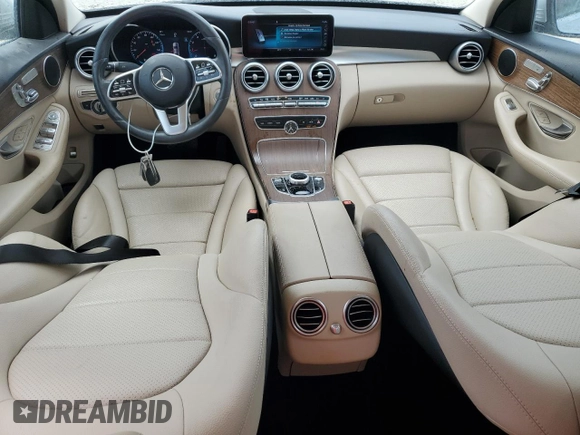 2019 Mercedes-Benz C 300 with VIN WDDWF8EB2KR513272, listed as a Copart auction lot 61357365 with 56,127 mi miles and Salvage title. Bid and sale history available at DreamBid. Image 8.
