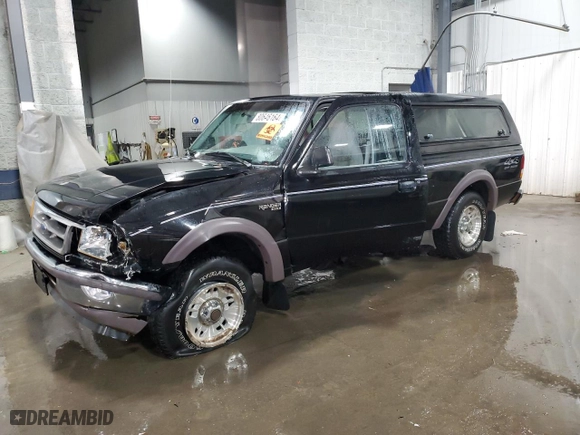 1997 Ford Ranger XLT with VIN 1FTCR11X9VTA43729, listed as a Copart auction lot 80646164 with 207,830 mi miles and Salvage Title. Bid and sale history available at carsss.com. Image 1.
