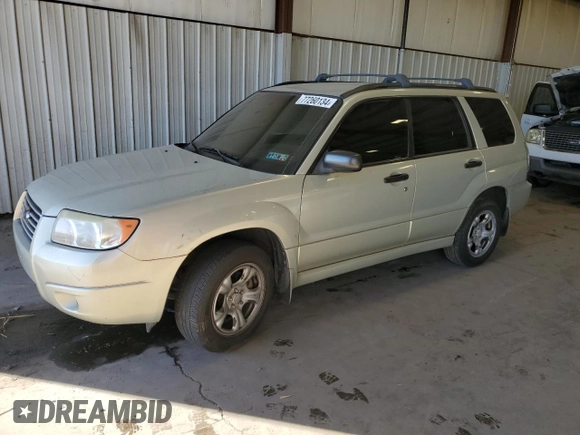 2007 Subaru Forester X with VIN JF1SG63617H712848, listed as a Copart auction lot 77260134 with 0 mi miles and Salvage Title. Bid and sale history available at carsss.com. Image 1.