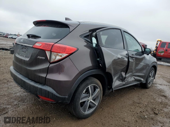 2022 Honda HR-V EX-L with VIN 3CZRU6H70NM758127, listed as a Copart auction lot 84771514 with 45,076 mi miles and Salvage Title. Bid and sale history available at DreamBid. Image 3.