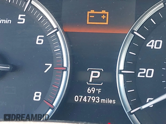 2016 Acura MDX w/Tech with VIN 5FRYD3H48GB005540, listed as a IAAI auction lot 41722697 with 74,793 mi miles. Bid and sale history available at carsss.com. Image 15.