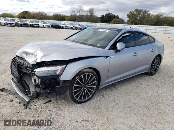 2022 Audi A5 Sportback Premium Plus with VIN WAUCBCF52NA023970, listed as a Copart auction lot 77373983 with 14,327 mi miles. Bid and sale history available at carsss.com. Image 1.
