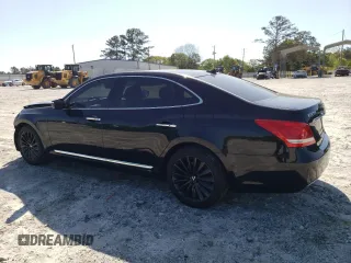 2014 Hyundai Equus Signature with VIN KMHGH4JH8EU073826, listed as a Copart auction lot 52123215 with 144,477 mi miles and Salvage Title. Bid and sale history available at DreamBid. Image 2.