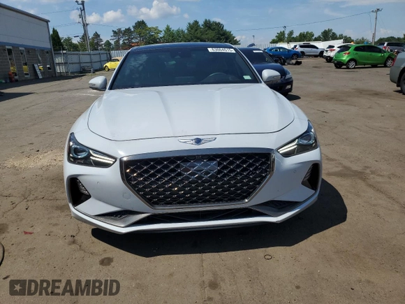 2019 Genesis G70 Advanced with VIN KMTG44LA9KU019674, listed as a Copart auction lot 63004515 with 60,493 mi miles and Salvage title. Bid and sale history available at DreamBid. Image 5.