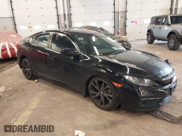 2019 Honda Civic Sport with VIN 19XFC2F89KE206213, listed as a IAAI auction lot 41804863 with 76,052 mi miles and . Bid and sale history available at DreamBid. Image 1.