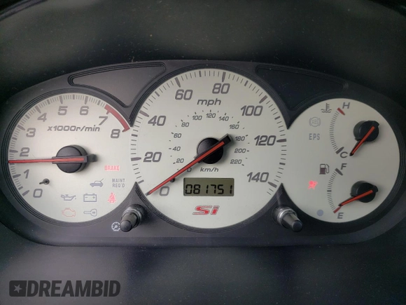 2004 Honda Civic Si with VIN SHHEP33574U501760, listed as a Copart auction lot 50566595 with 81,751 mi miles and Clean Title. Bid and sale history available at DreamBid. Image 9.
