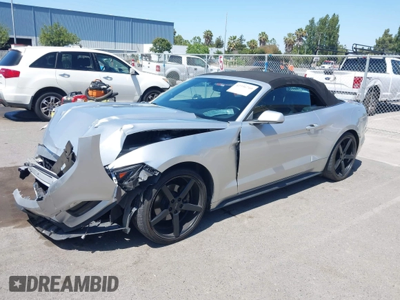 2015 Ford Mustang V6 with VIN 1FATP8EMXF5418893, listed as a IAAI auction lot 42396710 with 103,560 mi miles and . Bid and sale history available at DreamBid. Image 2.