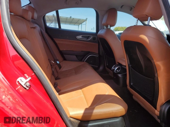 2019 Alfa Romeo Giulia Ti Sport with VIN ZARFAMBN2K7599264, listed as a Copart auction lot 60746415 with 58,424 mi miles and Salvage title. Bid and sale history available at DreamBid. Image 10.
