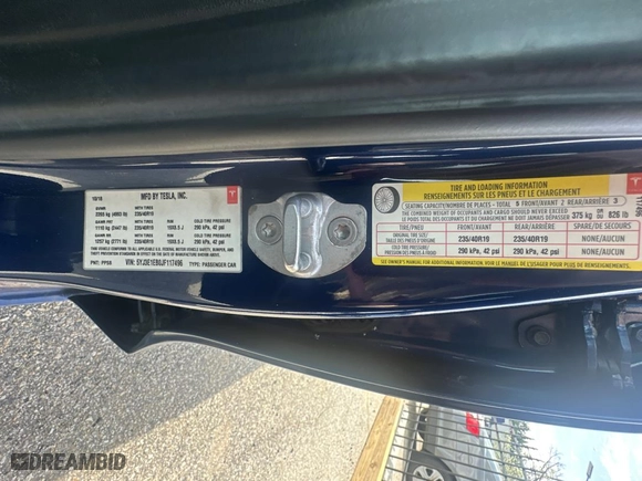 2018 Tesla Model 3 Long Range Battery with VIN 5YJ3E1EB0JF117496, listed as a Copart auction lot 51468855 with 101,156 mi miles and Clean Title. Bid and sale history available at carsss.com. Image 10.
