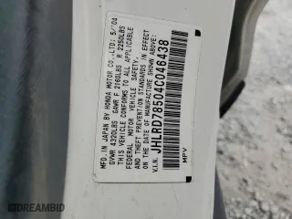 2004 Honda CR-V LX with VIN JHLRD78504C046438, listed as a Copart auction lot 49109115 with 230,371 mi miles and Salvage Title. Bid and sale history available at carsss.com. Image 13.