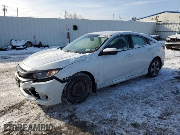 2021 Honda Civic Sedan LX with VIN 2HGFC2F63MH550062, listed as a Copart auction lot 86590674 with 56,930 mi miles and Non Repairable. Bid and sale history available at carsss.com. Image 1.