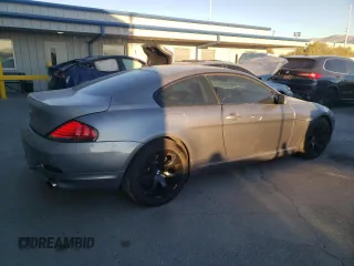 2007 BMW 6 Series 650i with VIN WBAEH13597CR51458, listed as a Copart auction lot 78070794 with 166,027 mi miles and Salvage Title. Bid and sale history available at carsss.com. Image 3.