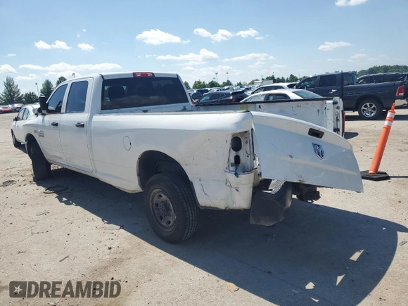 2017 Ram 2500 Tradesman z VIN 3C6TR4HT8HG578001, wystawiony jako Copart lot #62586865 z przebiegiem 261 103 mil mil oraz Szkoda całkowita • Salvage title. Historia ofert i sprzedaży dostępna na DreamBid. Obrazek 2.