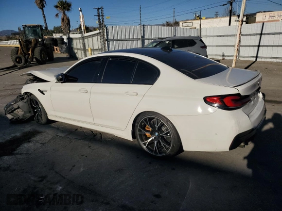 2021 BMW M5 with VIN WBS83CH06MCG40567, listed as a Copart auction lot 87288054 with 0 mi miles and Salvage Title. Bid and sale history available at carsss.com. Image 2.