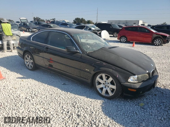 2003 BMW 3 Series 325Ci with VIN WBABN33483PC99601, listed as a Copart auction lot 75511754 with 0 mi miles and Salvage Title. Bid and sale history available at carsss.com. Image 4.
