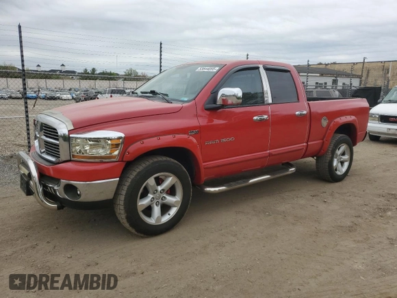 2006 Dodge 1500 SLT with VIN 1D7HU18236S587560, listed as a Copart auction lot 53844055 with 136,377 mi miles and Clean Title. Bid and sale history available at carsss.com. Image 1.