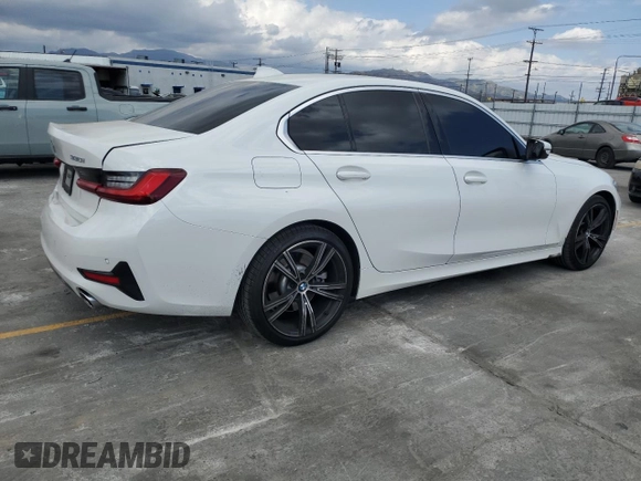 2022 BMW 3 Series 330i with VIN 3MW5R1J08N8C23042, listed as a Copart auction lot 56992485 with 43,693 mi miles and Salvage title. Bid and sale history available at DreamBid. Image 3.