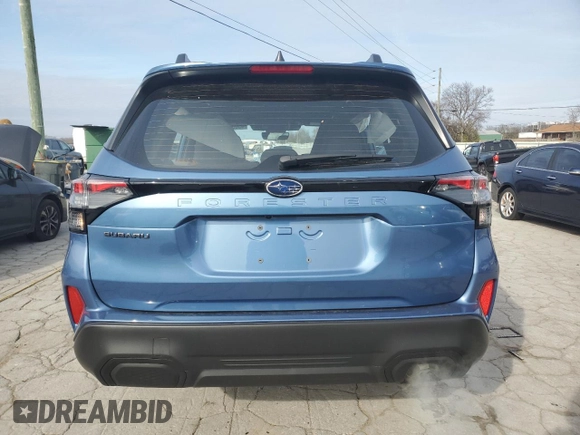 2025 Subaru Forester z VIN JF2SLDACXSH497631, wystawiony jako Copart lot #45651565 z przebiegiem 653 mil mil oraz Szkoda całkowita • Salvage title. Historia ofert i sprzedaży dostępna na DreamBid. Obrazek 6.