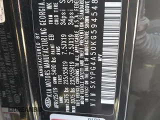 2019 Kia Sorento S with VIN 5XYPG4A50KG594548, listed as a Copart auction lot 84011434 with 98,444 mi miles and Salvage Title. Bid and sale history available at DreamBid. Image 13.