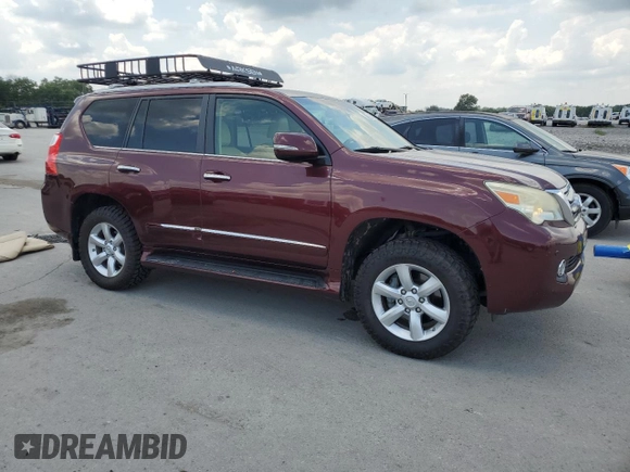 2012 Lexus GX 460 with VIN JTJBM7FX3C5035632, listed as a Copart auction lot 63561825 with 253,516 mi miles and Salvage title. Bid and sale history available at DreamBid. Image 4.