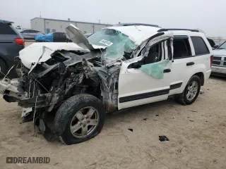 2005 Jeep Grand Cherokee Laredo with VIN 1J4GS48K05C602774, listed as a Copart auction lot 45489145 with 0 mi miles and Salvage Title. Bid and sale history available at carsss.com. Image 1.