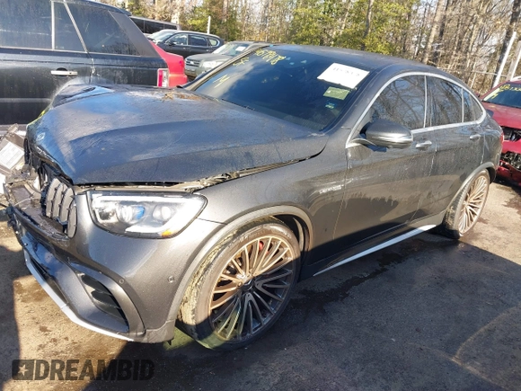 2020 Mercedes-Benz GLC with VIN WDC0J8KB1LF696454, listed as a IAAI auction lot 41578478 with 56,818 mi miles. Bid and sale history available at carsss.com. Image 17.