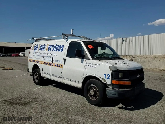 2009 Chevrolet Express Cargo Van with VIN 1GCGG25C091135463, listed as a Copart auction lot 74376704 with 214,888 mi miles and Salvage Title. Bid and sale history available at carsss.com. Image 12.