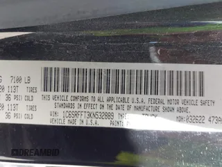 2019 Ram 1500 Big Horn с VIN 1C6SRFFT3KN532889, выставлен на аукционе IAAI как лот 41999835 с пробегом 82 877 миль миль и . История ставок и продаж доступна на DreamBid. Изображение 9.