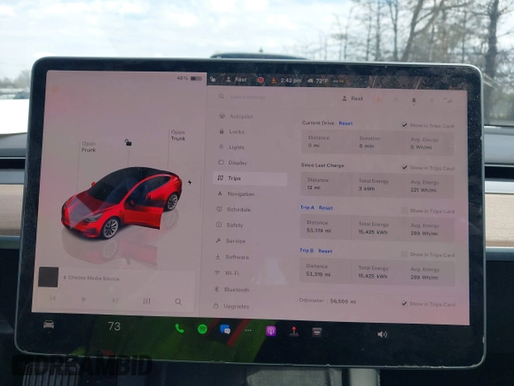 2022 Tesla Model 3 Long Range z VIN 5YJ3E1EB2NF203477, wystawiony jako IAAI lot #42037932 z przebiegiem 56 509 mil mil oraz . Historia ofert i sprzedaży dostępna na DreamBid. Obrazek 18.