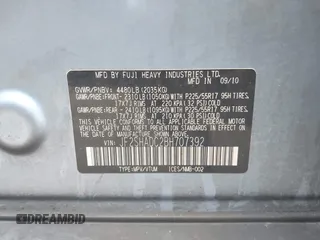 2011 Subaru Forester 2.5X Premium with VIN JF2SHADC2BH707392, listed as a IAAI auction lot 42049218 with 1 mi miles. Bid and sale history available at carsss.com. Image 9.