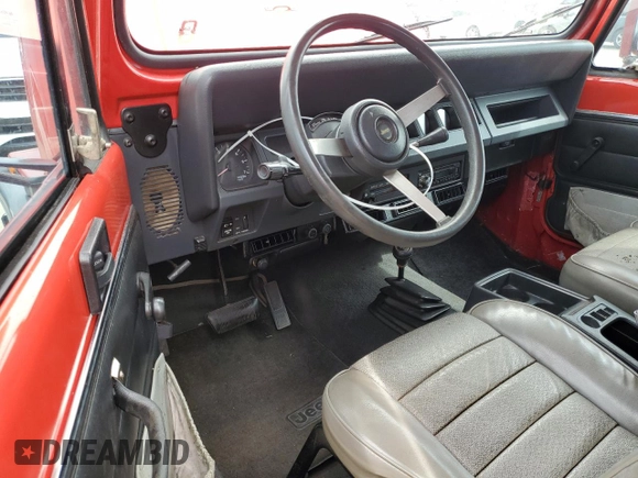 1992 Jeep Wrangler with VIN 2J4FY29S3NJ535736, listed as a Copart auction lot 67747244 with 144,912 mi miles and Salvage Title. Bid and sale history available at carsss.com. Image 8.