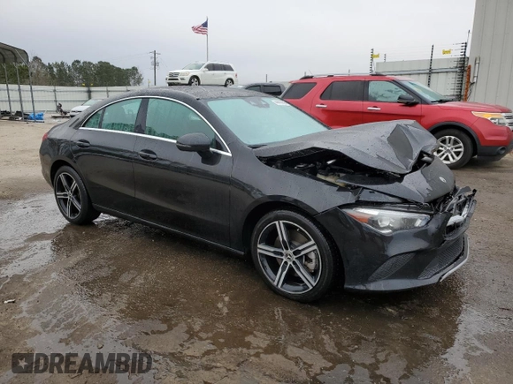 2020 Mercedes-Benz CLA 250 with VIN WDD5J4GB1LN021938, listed as a Copart auction lot 44419995 with 95,021 mi miles and Salvage Title. Bid and sale history available at DreamBid. Image 4.