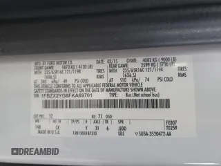 2015 Ford Transit Passenger XL with VIN 1FBZX2YG8FKA69701, listed as a Copart auction lot 43820545 with 170,551 mi miles and Clean Title. Bid and sale history available at DreamBid. Image 13.