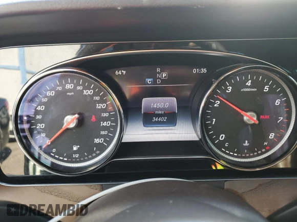 2019 Mercedes-Benz E-Class E 300 with VIN WDDZF4JB6KA509008, listed as a Copart auction lot 47536104 with 34,402 mi miles and Salvage Title. Bid and sale history available at carsss.com. Image 9.