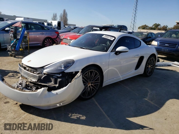 2017 Porsche Cayman S with VIN WP0AB2A81HS285810, listed as a Copart auction lot 39980703 with 49,974 mi miles and . Bid and sale history available at DreamBid. Image 1.