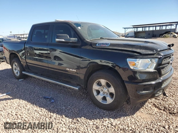 2022 Ram 1500 Lone Star with VIN 1C6RREFMXNN446341, listed as a Copart auction lot 74249304 with 5,587 mi miles and Salvage title. Bid and sale history available at DreamBid. Image 4.