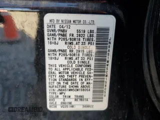 2012 Infiniti FX35 with VIN JN8AS1MW5CM156054, listed as a Copart auction lot 78185764 with 186,803 mi miles and Salvage Title. Bid and sale history available at carsss.com. Image 13.