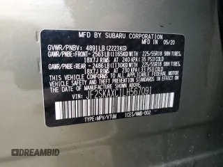 2020 Subaru Forester Touring с VIN JF2SKAXC1LH567091, выставлен на аукционе Copart как лот 59359545 с пробегом 49 153 миль миль и Списание • Salvage title. История ставок и продаж доступна на DreamBid. Изображение 12.