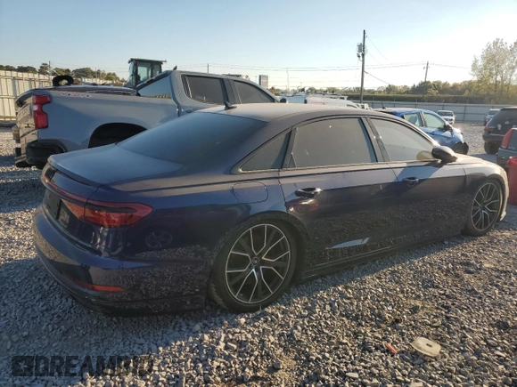 2021 Audi A8 with VIN WAU8EAF85MN015252, listed as a Copart auction lot 71368814 with 31,505 mi miles and Salvage Title. Bid and sale history available at carsss.com. Image 3.