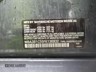 2015 BMW 3 Series 320i with VIN WBA3B1C55FK136932, listed as a Copart auction lot 44278445 with 153,693 mi miles and Salvage Title. Bid and sale history available at carsss.com. Image 14.
